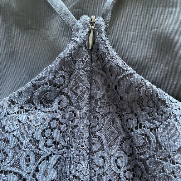 Ever New Navy Lace Peplum Halter Top - Picture 4 of 6